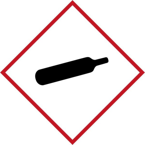 GHS Gefahrgut-Etikett unter Druck, Piktogramm "Gasflasche"