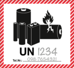 Gefahrgutetikett UN Lithium-Ionen-Batterien blanko Etiketten zur Beschriftung von Hand